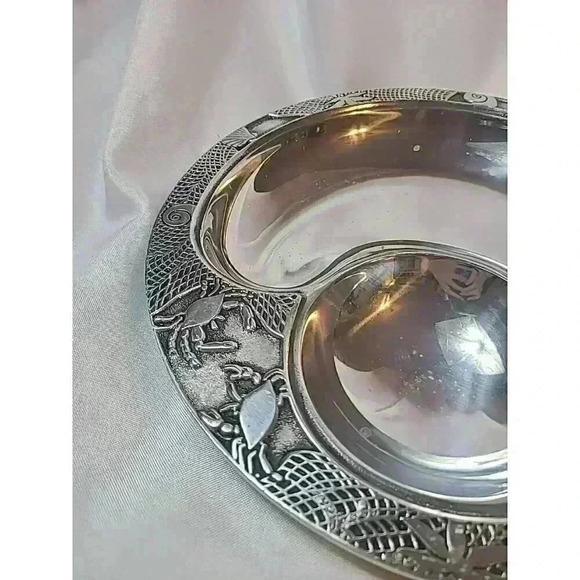 Wilton Armetale Crab Design Pewter Chip & Dip Bowl Metalware - Picture 4 of 10